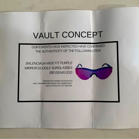 BALENCIAGA WIDE FIT PURPLE SKI GOGGLE SUNGLASSES - Picture 3 of 3